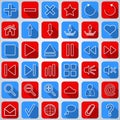 Interface flat icons Royalty Free Stock Photo