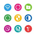 interface icons for connectivity smartrphone or computer to internet