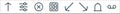 Interface line icons. linear set. quality vector line set such as voicemail, bell, down right, down left, button, close, equalizer