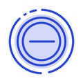 Interface, Minus, User Blue Dotted Line Line Icon