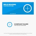 Interface, Plus, User SOlid Icon Website Banner and Business Logo Template