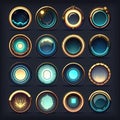 interface round frame game ai generated