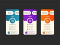 Interface for the site. UI UX vector banner for web app. Pricing Table Template with Three Plan Type. Pricing table, banner Royalty Free Stock Photo