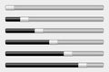 Interface slider bar. Black and gray Royalty Free Stock Photo