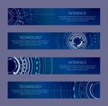 Interface and Technology Set Vector Illustration