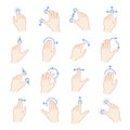 Interface touch screen gesture set Royalty Free Stock Photo