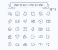 Interface vector outline mini line icons set. 24x24 px. Pixel Perfect. Editable stroke.