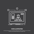 interface, website, user, layout, design Icon. Line vector symbol for UI and UX, website or mobile application Royalty Free Stock Photo