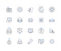Interference line icons collection. Static, Noise, Disruption, Disturbance, Clutter, Hinderance, Obstacle vector and