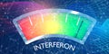 Interferon meter concept Royalty Free Stock Photo