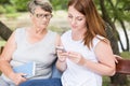 Intergenerational relation between two women Royalty Free Stock Photo