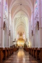 Interier of The Archcathedral Basilica of the Holy Family is a neo-Gothic, three-nave church in Czestochowa