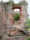 Interier of Ruin Devicky gothic castle on the hill South Moravia