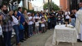 Interim President Juan Guaido attend mass celebration in Caracas