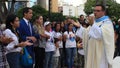 Interim President Juan Guaido attend mass celebration in Caracas