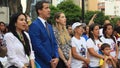 Interim President Juan Guaido attend mass celebration in Caracas