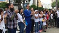 Interim President Juan Guaido attend mass celebration in Caracas