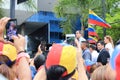 Interim president Juan Guaido staged protests in Caracas as the capital struggled without power.