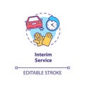 Interim service concept icon