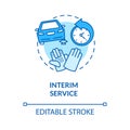 Interim service concept icon