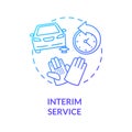 Interim service concept icon