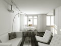 Interioir of modern living-room Royalty Free Stock Photo
