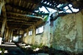 Interior of abandoned barn Royalty Free Stock Photo