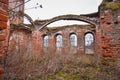 Interior of an abandoned church, abandoned room, ruined room, abandoned church Royalty Free Stock Photo