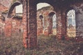 Interior of an abandoned church, abandoned room, ruined room, abandoned church Royalty Free Stock Photo