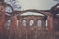 Interior of an abandoned church, abandoned room, ruined room, abandoned church Royalty Free Stock Photo