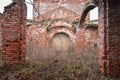 Interior of an abandoned church, abandoned room, ruined room, abandoned church Royalty Free Stock Photo