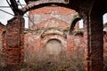 Interior of an abandoned church, abandoned room, ruined room, abandoned church Royalty Free Stock Photo