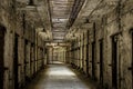 Interior of an abandoned prison Royalty Free Stock Photo