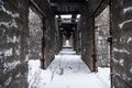 Interior of abandoned prison Royalty Free Stock Photo