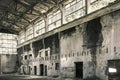 Interior of an abandoned production hall in Romania