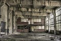 Interior of an abandoned production hall in Romania