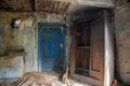 Interior of abandoned and ruined house Royalty Free Stock Photo