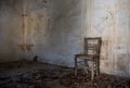 Interior of an abandoned spooky empty room