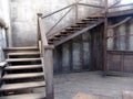 Interior of an abandoned wooden house Royalty Free Stock Photo