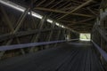 Interior of Adams Mill Covered Bridge in Indiana, United States