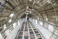 Interior of airplane, wreckage from an airplane crash in Iceland on Solheimasandur black sand beach Royalty Free Stock Photo