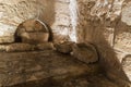 Interior of Ajloun Castle, also known as Qalat ar-Rabad, is a 12th-century Muslim castle situated in northwestern Jordan, near to Royalty Free Stock Photo