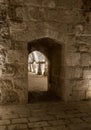 Interior of Ajloun Castle, also known as Qalat ar-Rabad, is a 12th-century Muslim castle situated in northwestern Jordan, near to