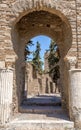 Interior of the Alcazaba of Malaga, Spain Royalty Free Stock Photo