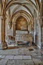 Interior of Alcobaca monastery in Portugal