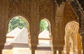 Interior of Alhambra Palace, Granada, Spain Royalty Free Stock Photo