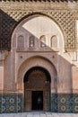 Interior of Ali Ben Youssef Madrassa in Marrakech, Morocco Royalty Free Stock Photo