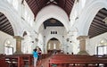 Interior of All Saints Anglican Church in Galle Sri Lanka