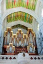 Ceiling near the organ, Almudena Cathedral, Madrid, Spain