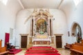 Interior altar of christian church in historic city Nin, Croatia